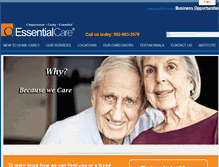 Tablet Screenshot of myessentialcare.com